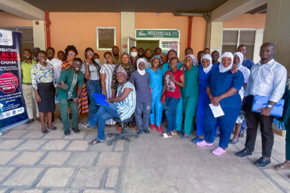 Group photo of some participants during the IVLP impact awardee training of Health misinformation and disinformation in Tamale