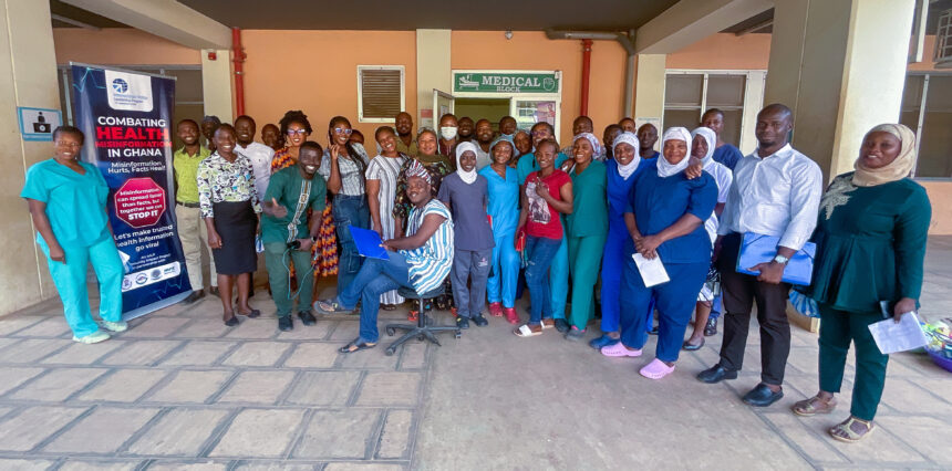 Group photo of some participants during the IVLP impact awardee training of Health misinformation and disinformation in Tamale